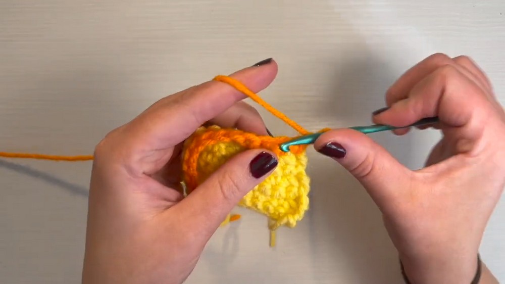 Crochet Candy Corn Coaster Pattern 3
