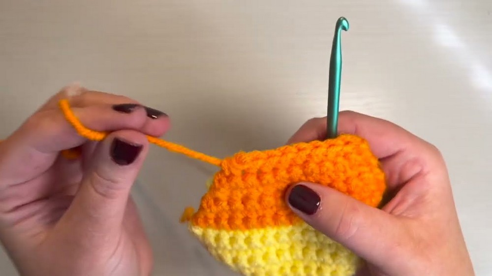Crochet Candy Corn Coaster Pattern 4