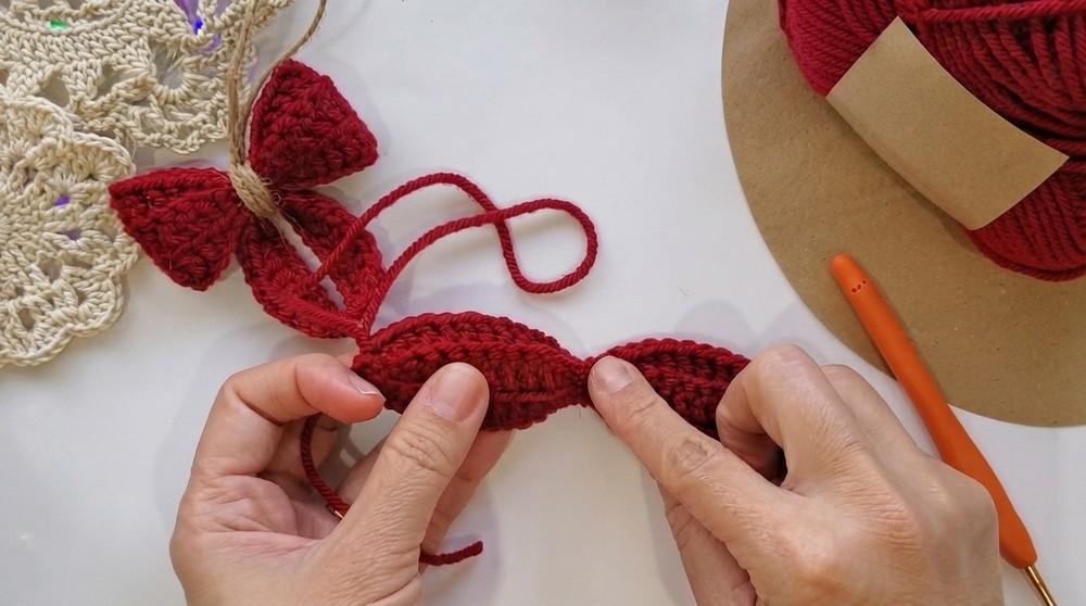 Crochet Christmas Bows Pattern 3