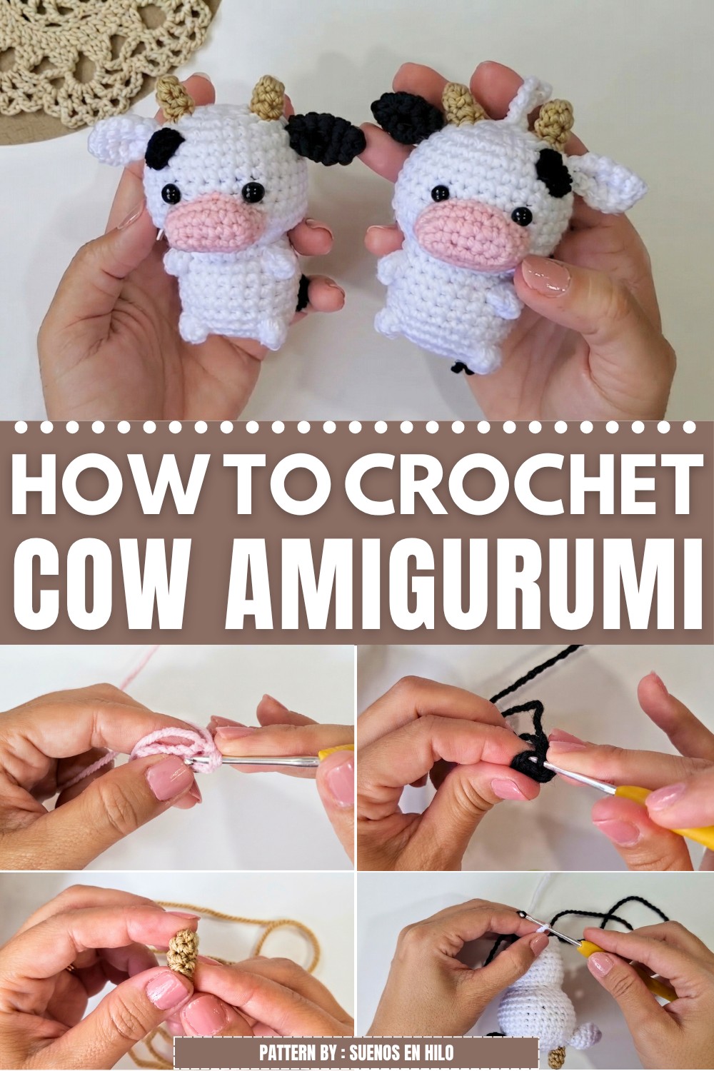 Crochet Cow Amigurumi Pattern