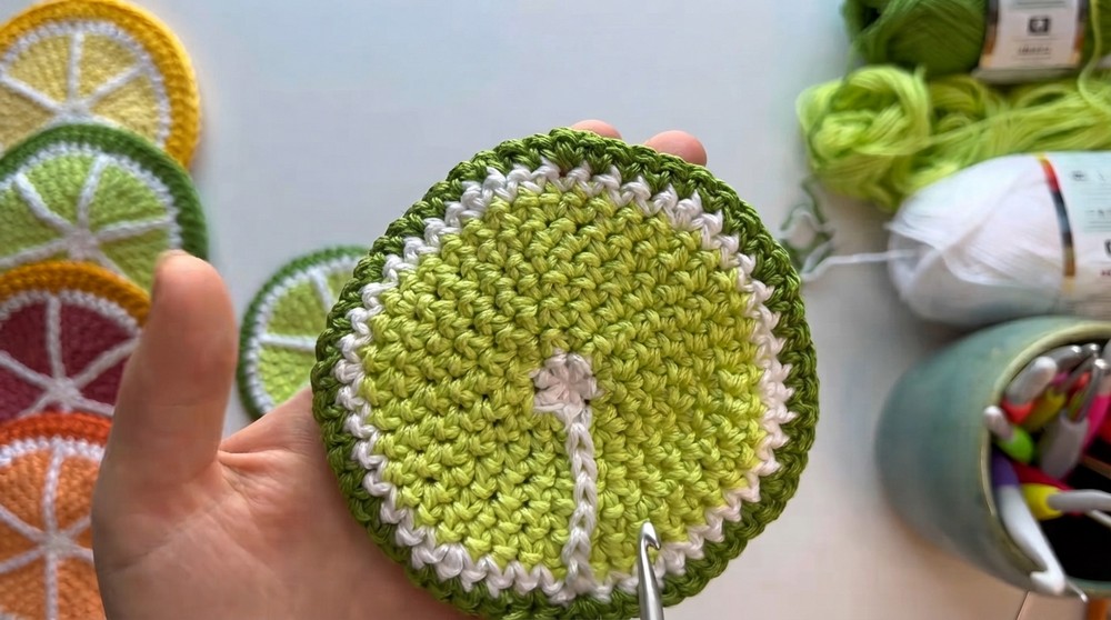 Crochet Fruits Coaster Pattern 5