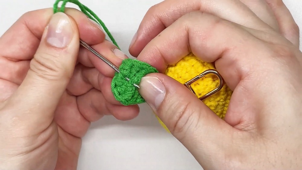 Crochet Lemon Doll Keychain Pattern 6