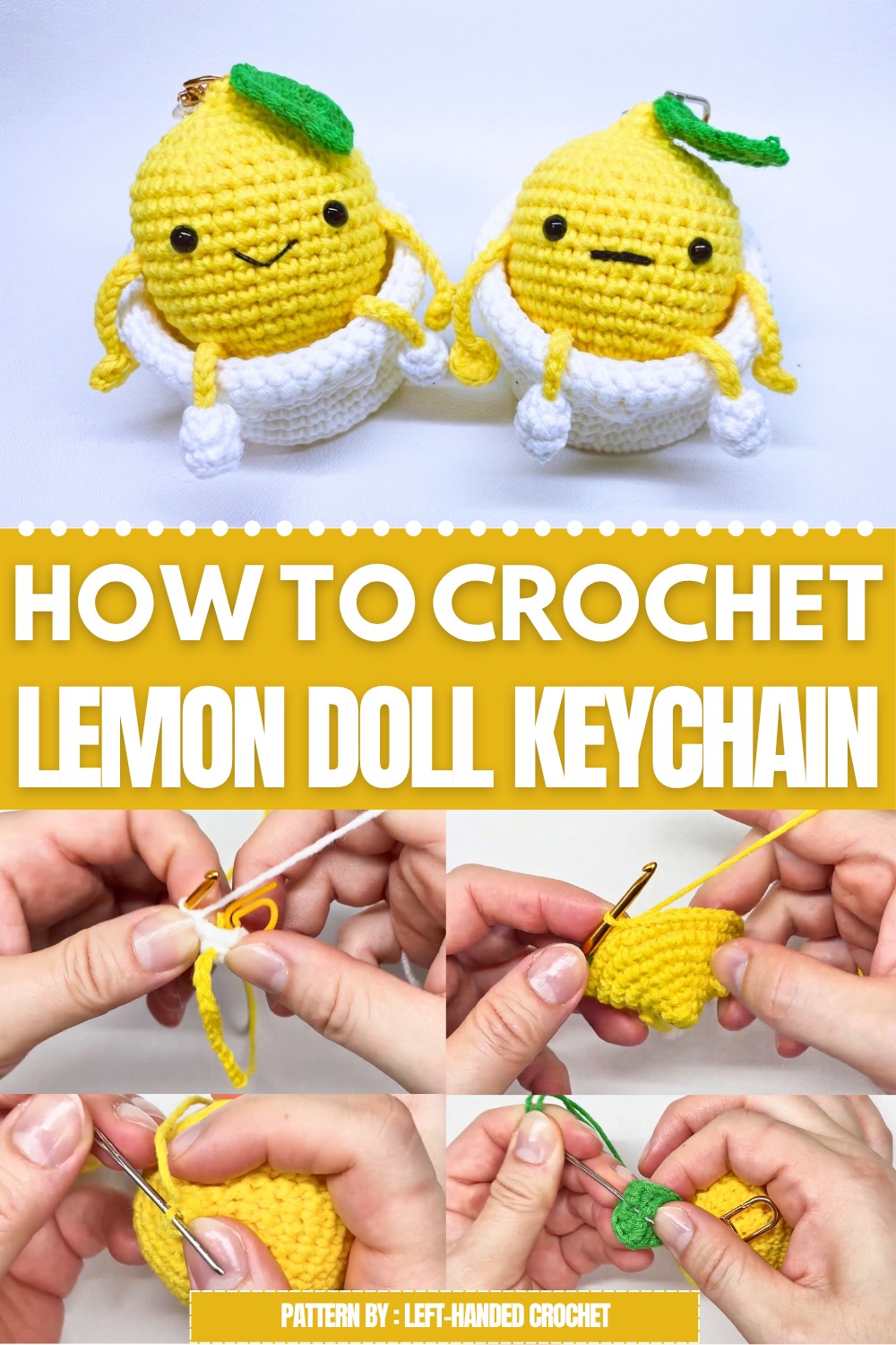 Crochet Lemon Doll Keychain Pattern