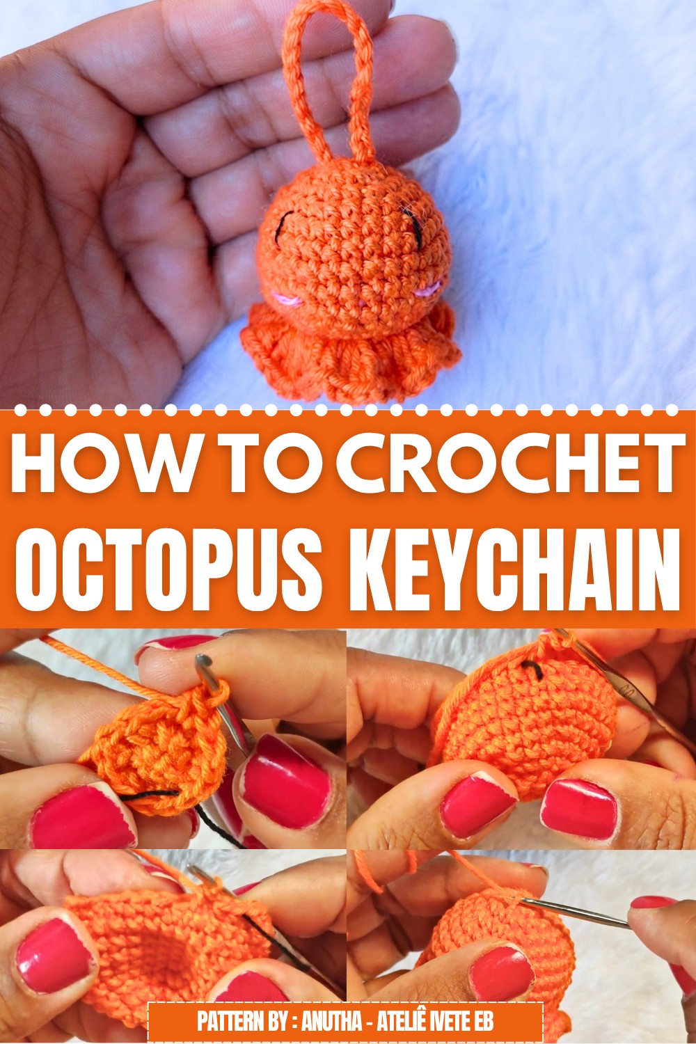 Crochet Octopus Keychain Pattern