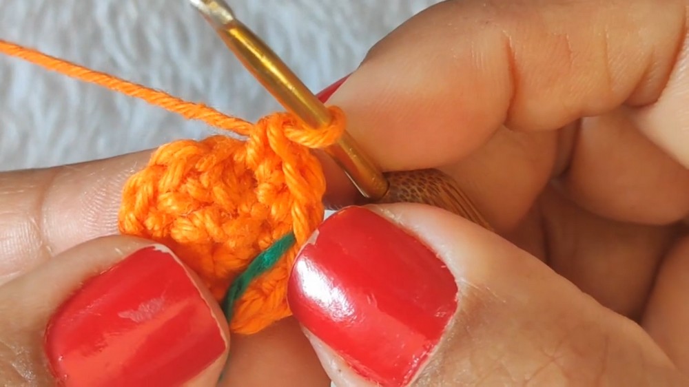 Crochet Orange Keychain Pattern 2