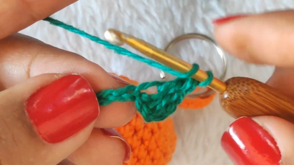 Crochet Orange Keychain Pattern 5