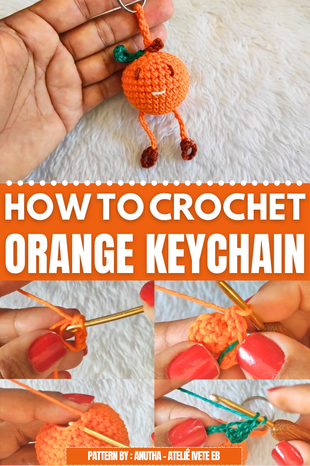 Crochet Orange Keychain Pattern
