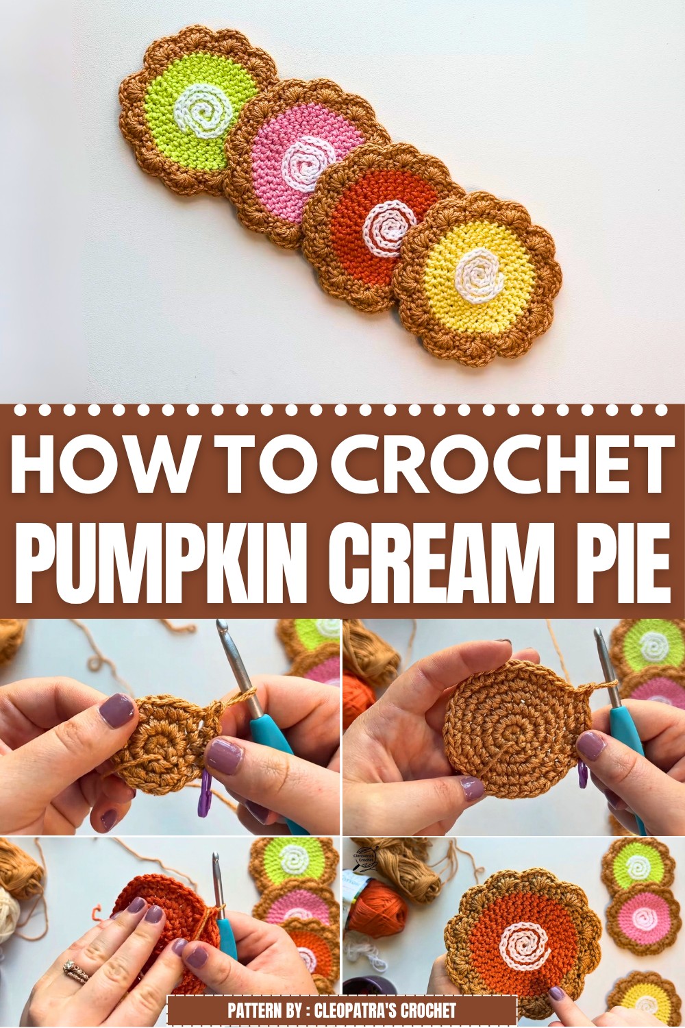 Crochet Pumpkin Cream Pie Pattern