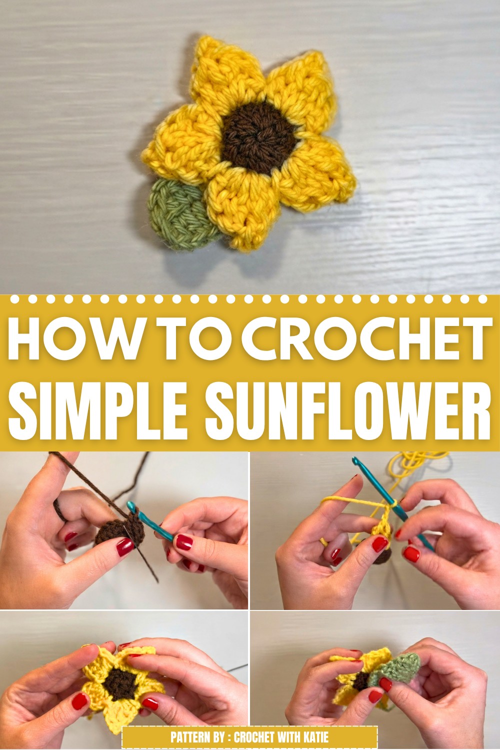 Crochet Simple Sunflower Pattern