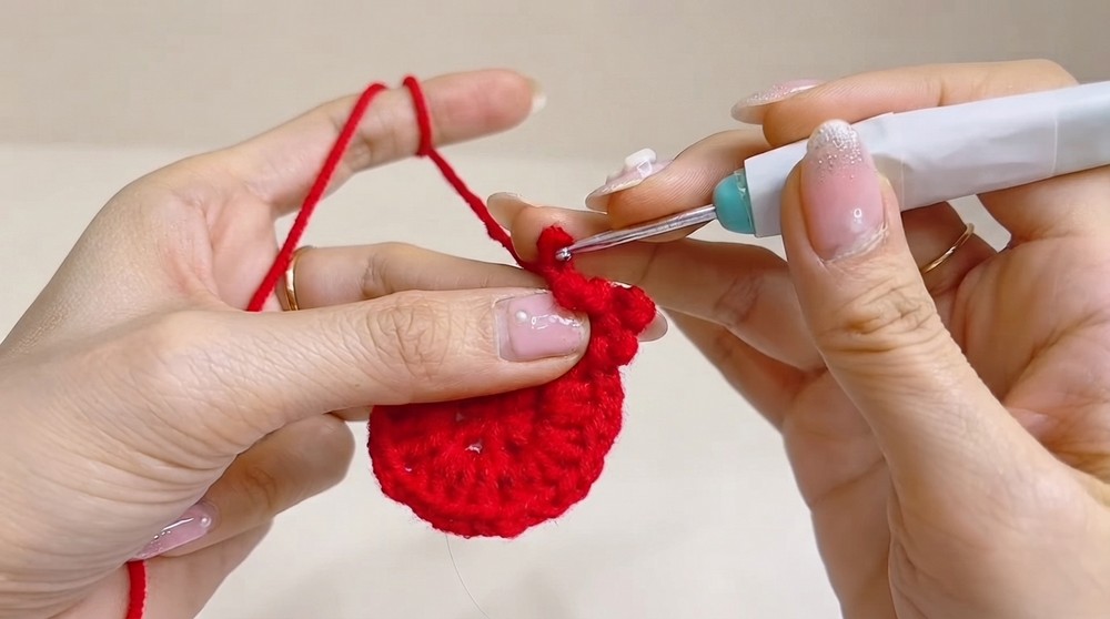Crochet Snowflake Keychain Pattern 3