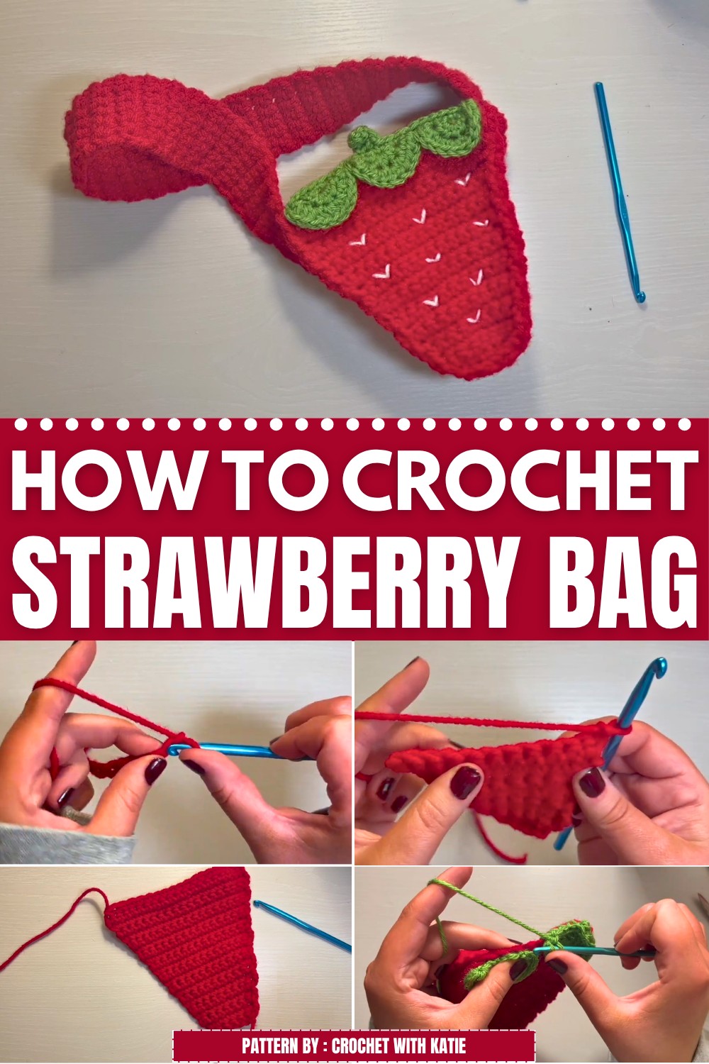 Crochet Strawberry Bag Pattern