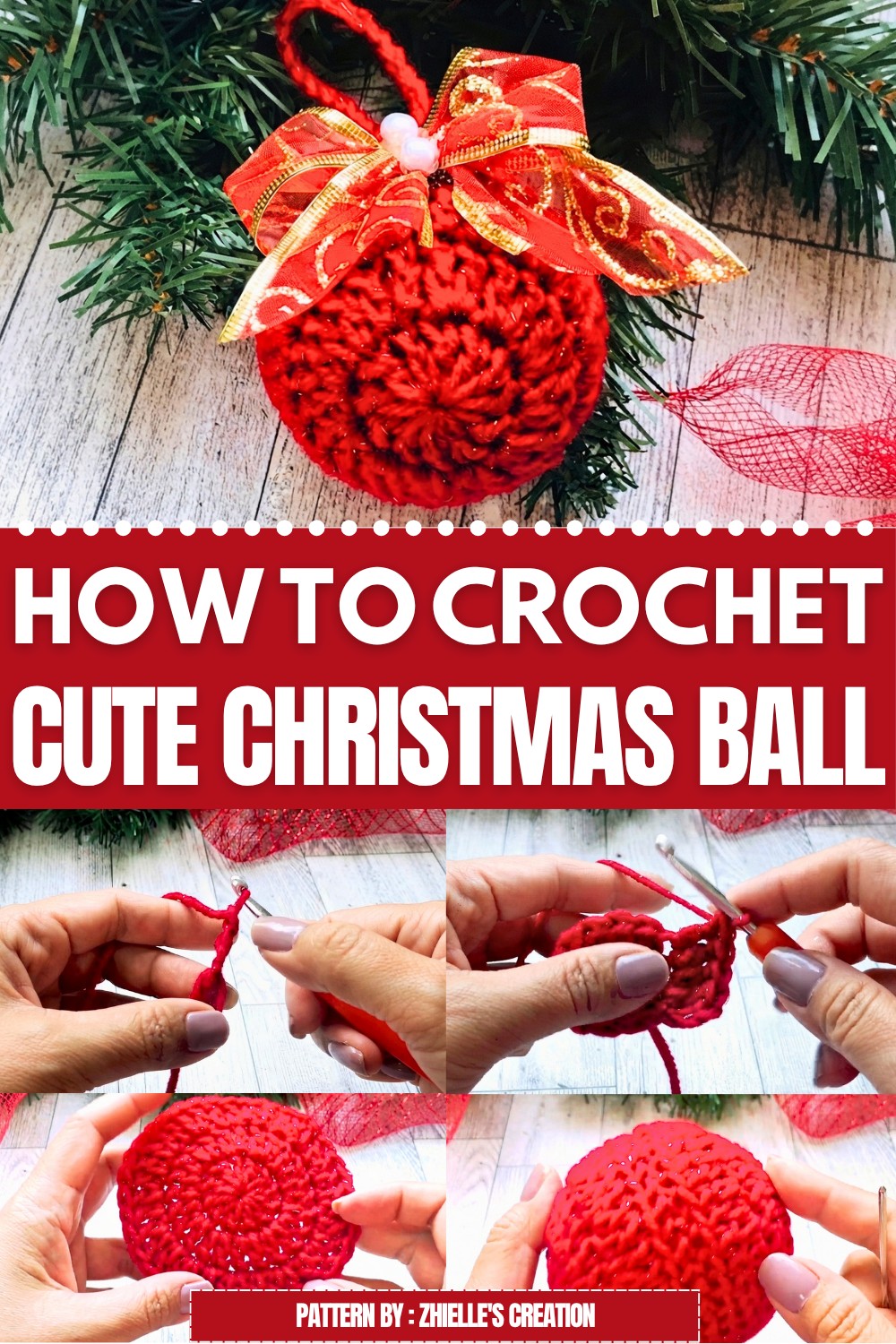 Cute Crochet Christmas Ball Pattern