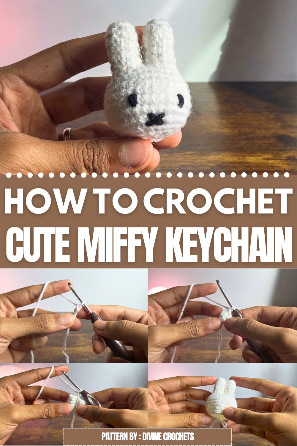 Cute Crochet Miffy Keychain Pattern