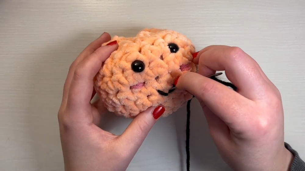 Cute Crochet Peach Plushie Pattern 5