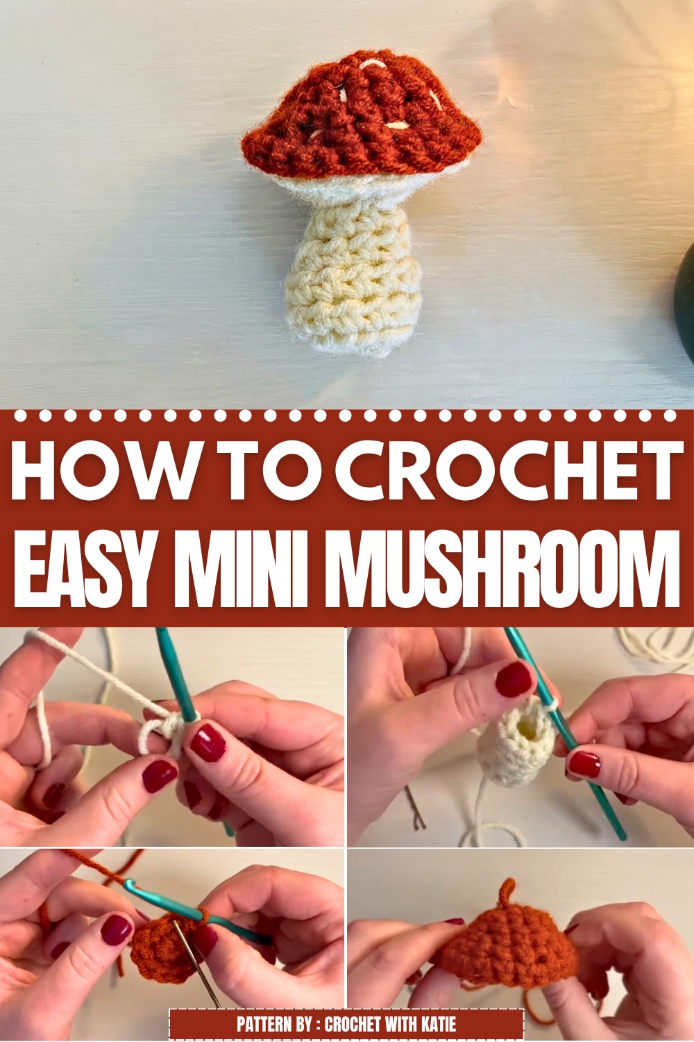 Easy Crochet Mini Mushroom Pattern