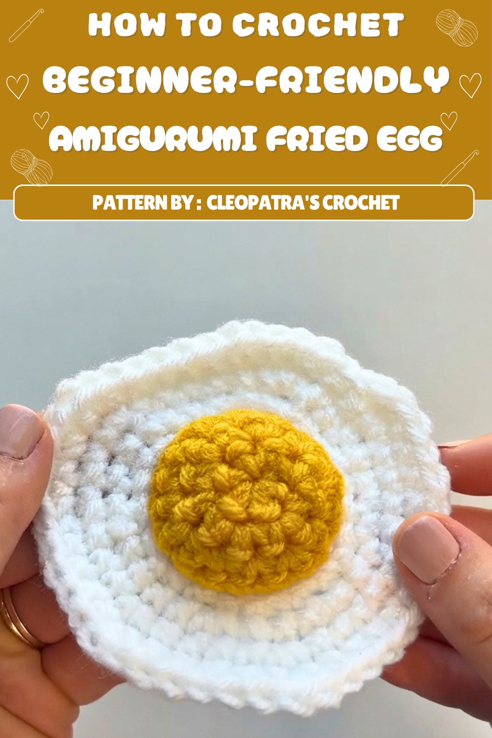 Free Crochet Amigurumi Fried Egg Pattern