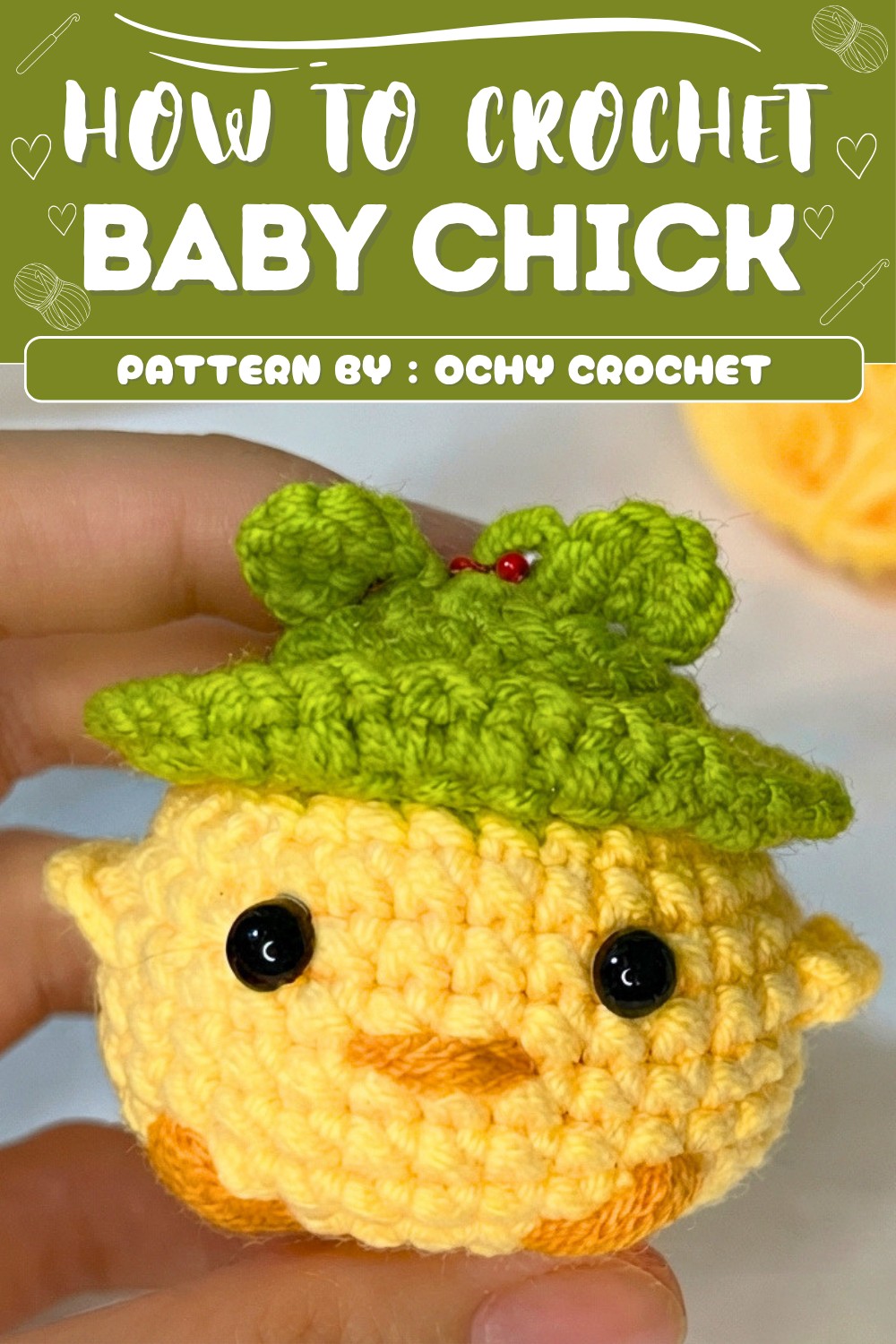 Free Crochet Baby Chick Keychain Pattern