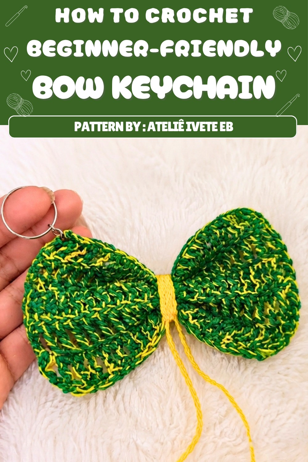 Free Crochet Bow Keychain Pattern