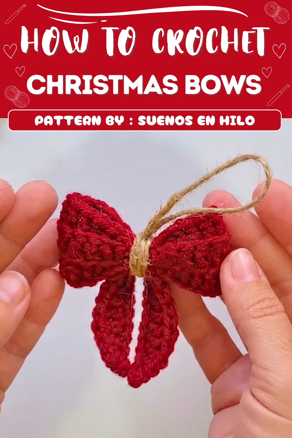 Free Crochet Christmas Bows Pattern