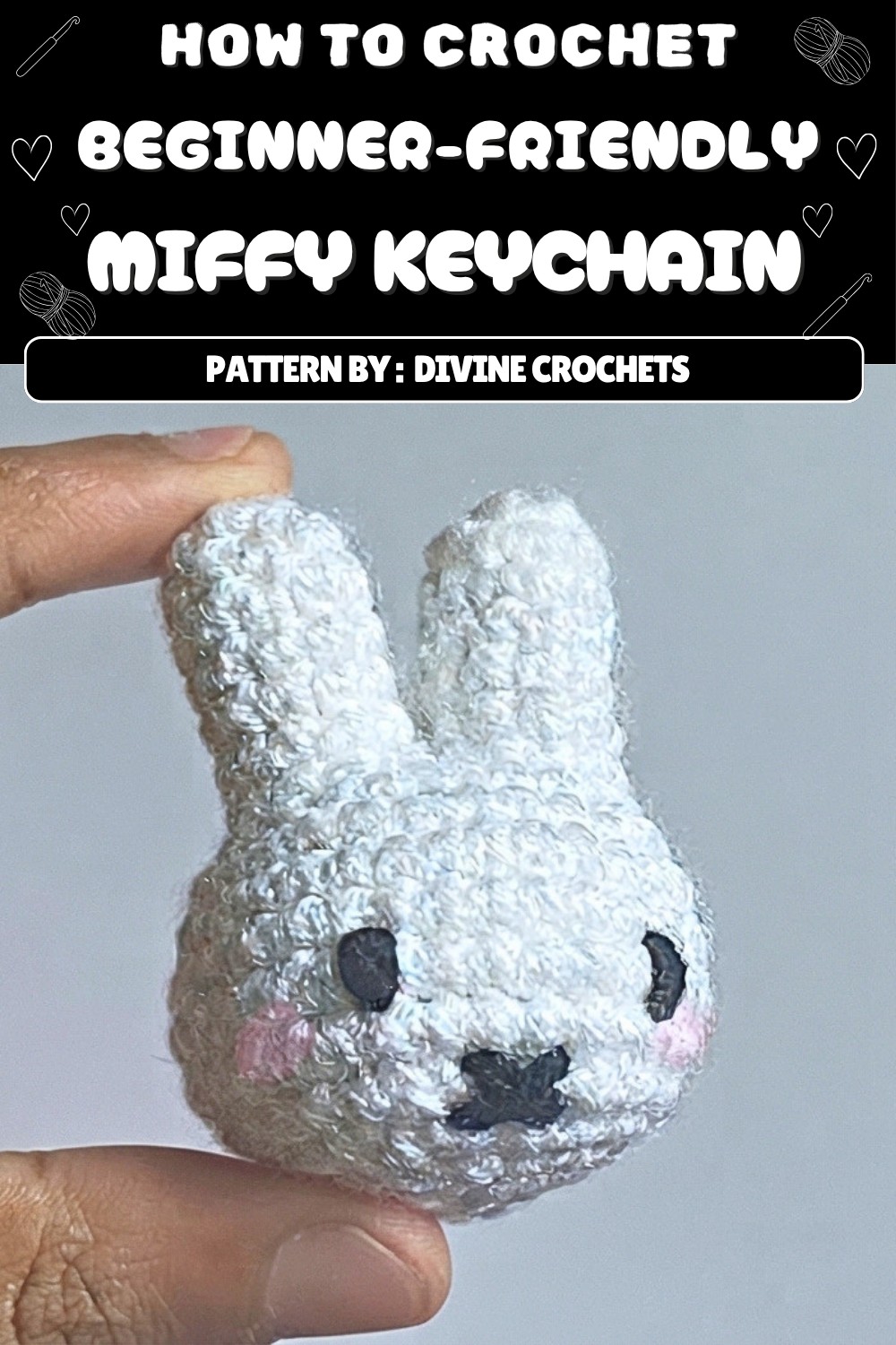 Free Crochet Miffy Keychain Pattern