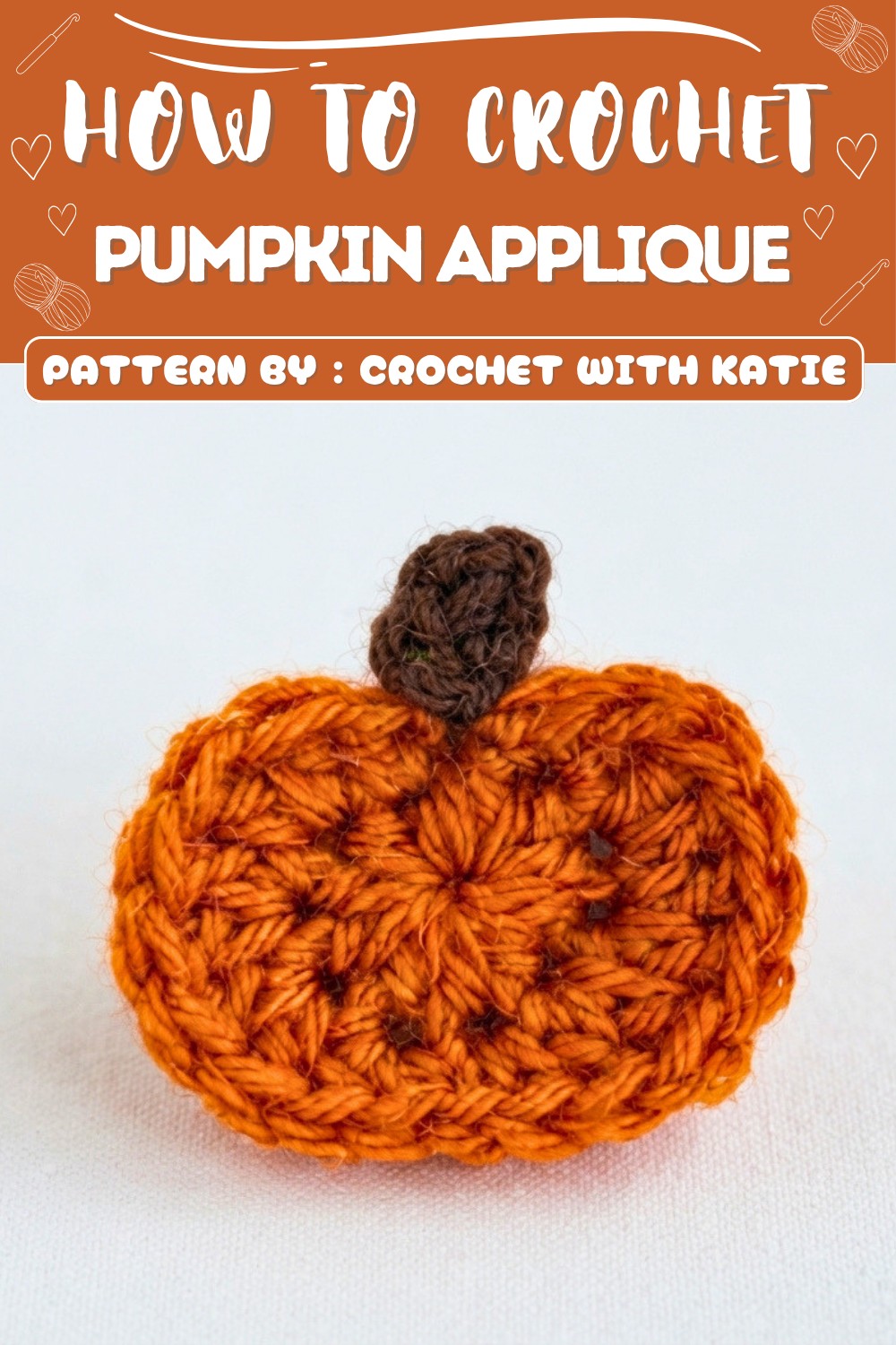 Free Crochet Mini Pumpkin Applique Pattern