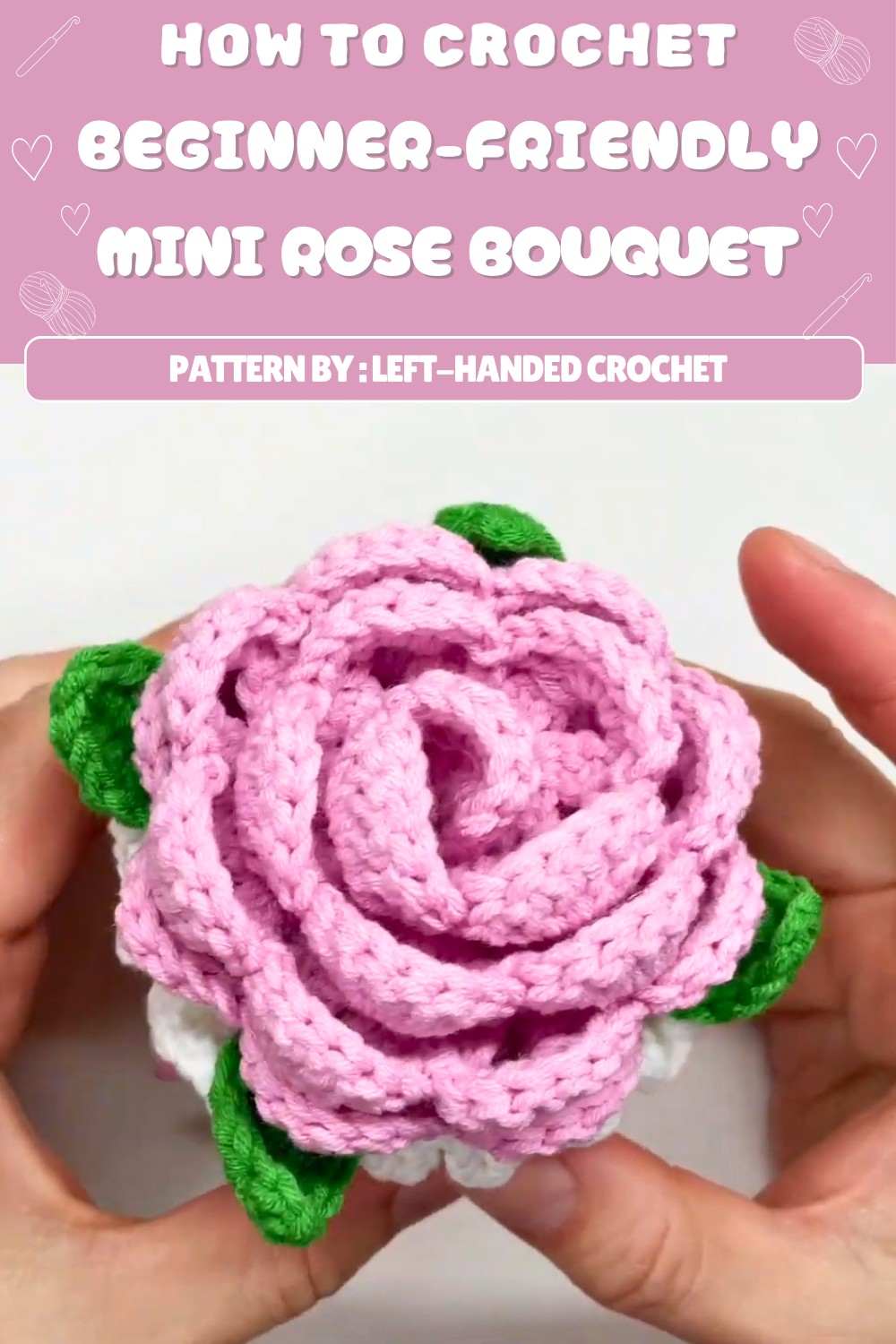 Free Crochet Mini Rose Bouquet Pattern