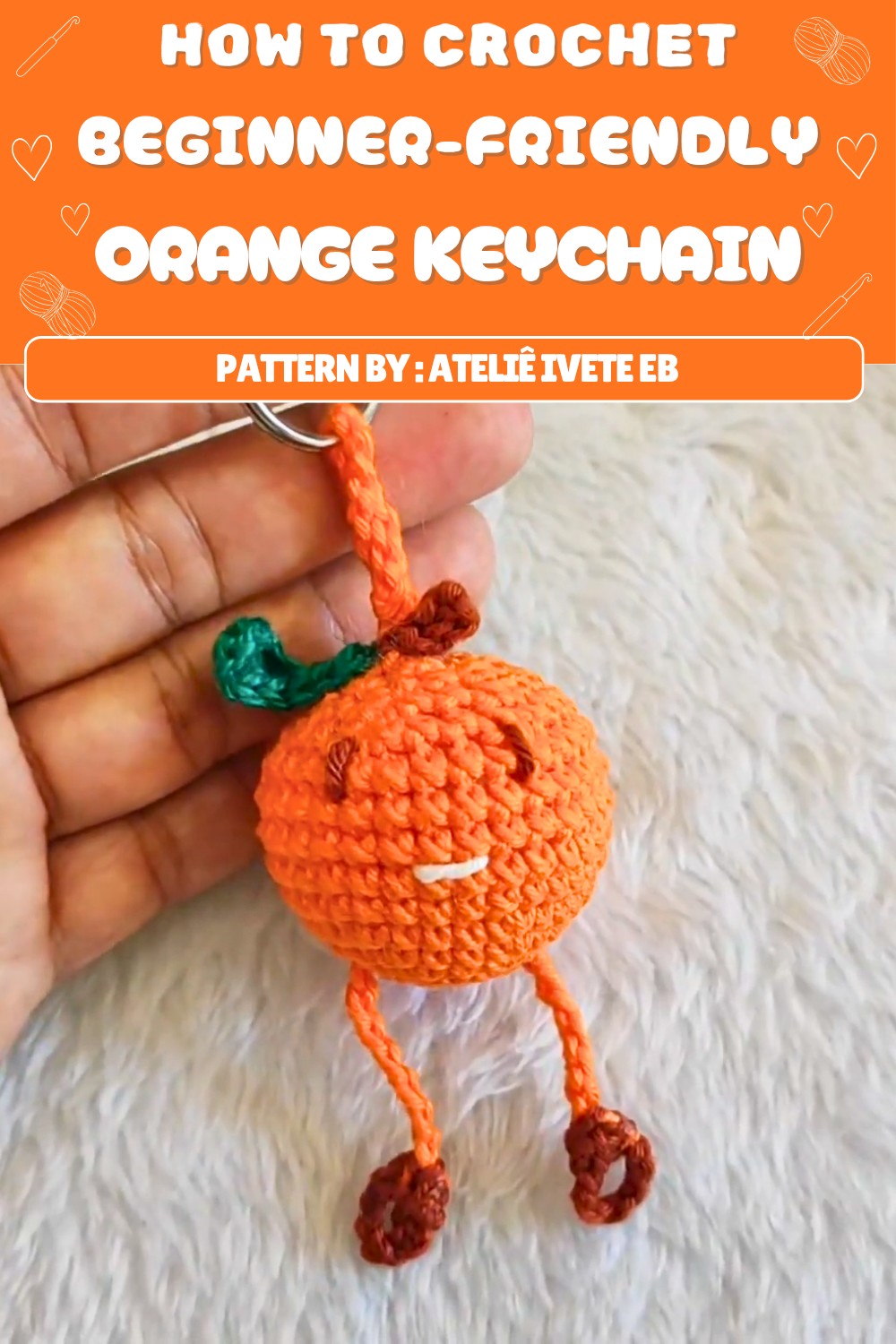 Free Crochet Orange Keychain Pattern