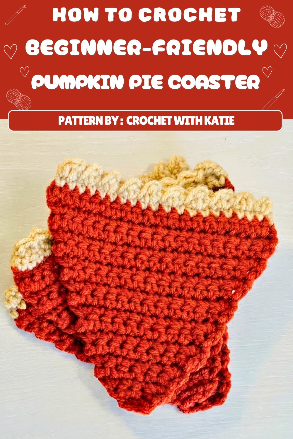 Free Crochet Pumpkin Pie Coaster Pattern