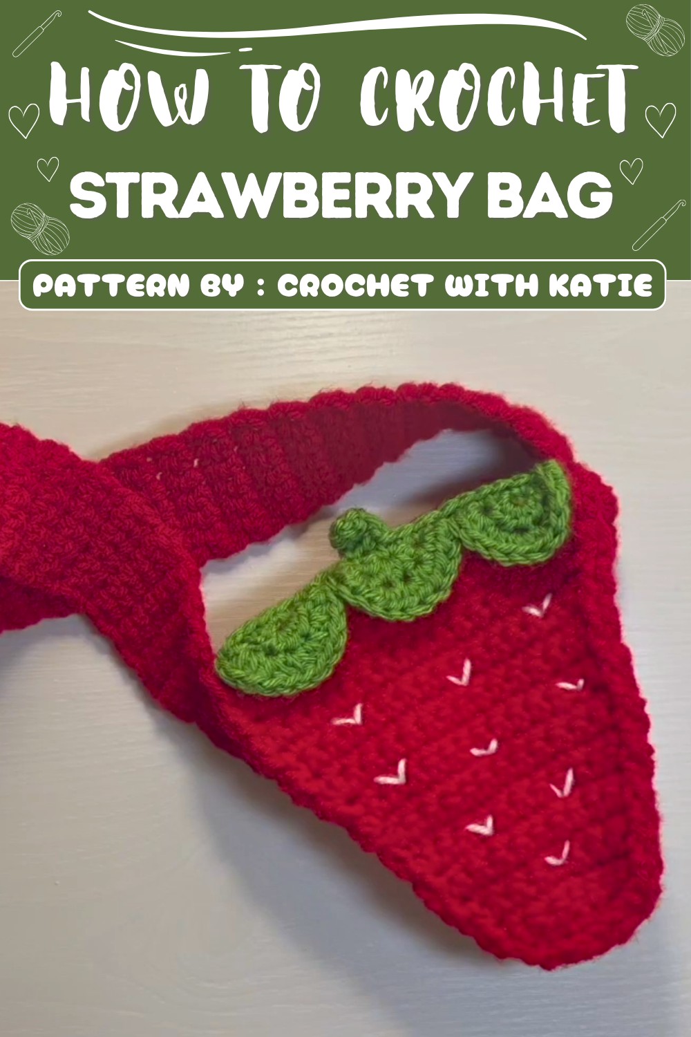 Free Crochet Strawberry Bag Pattern