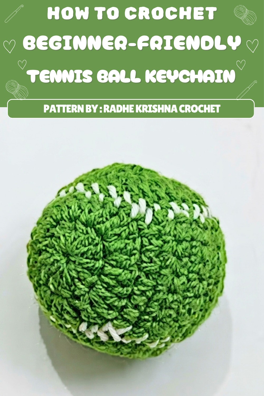 Free Crochet Tennis Ball Keychain Pattern