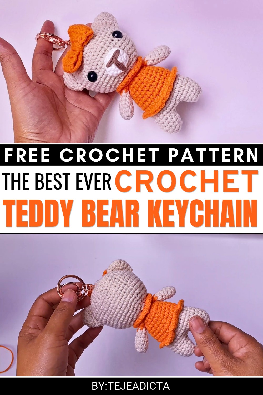 Crochet Amigurumi Teddy Bear Keychain Pattern
