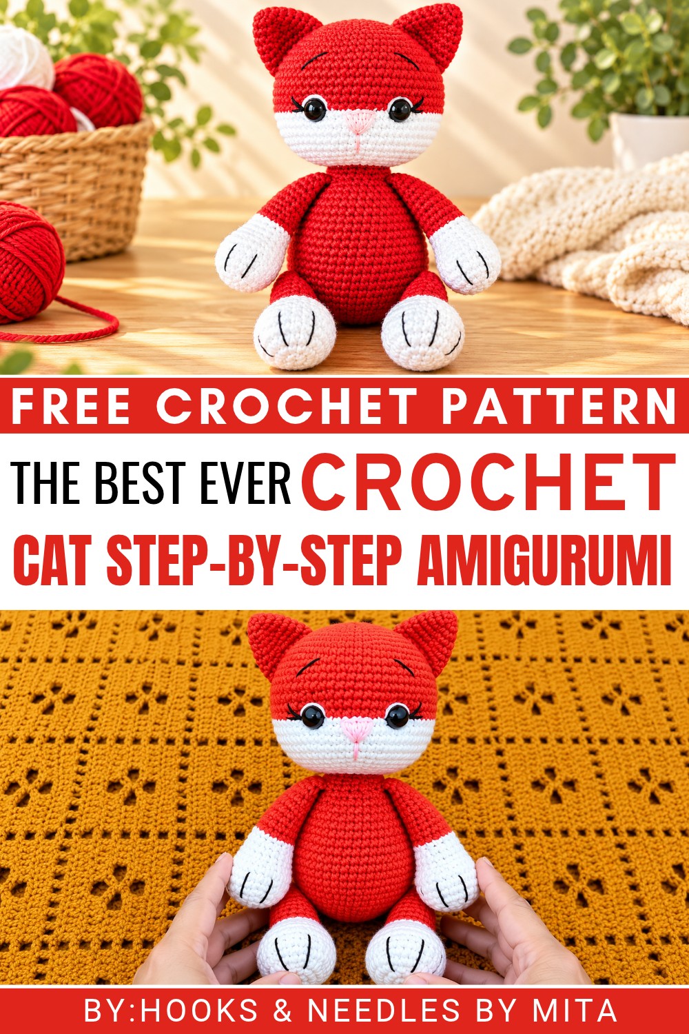 Crochet Cat Step-by-step Amigurumi Pattern