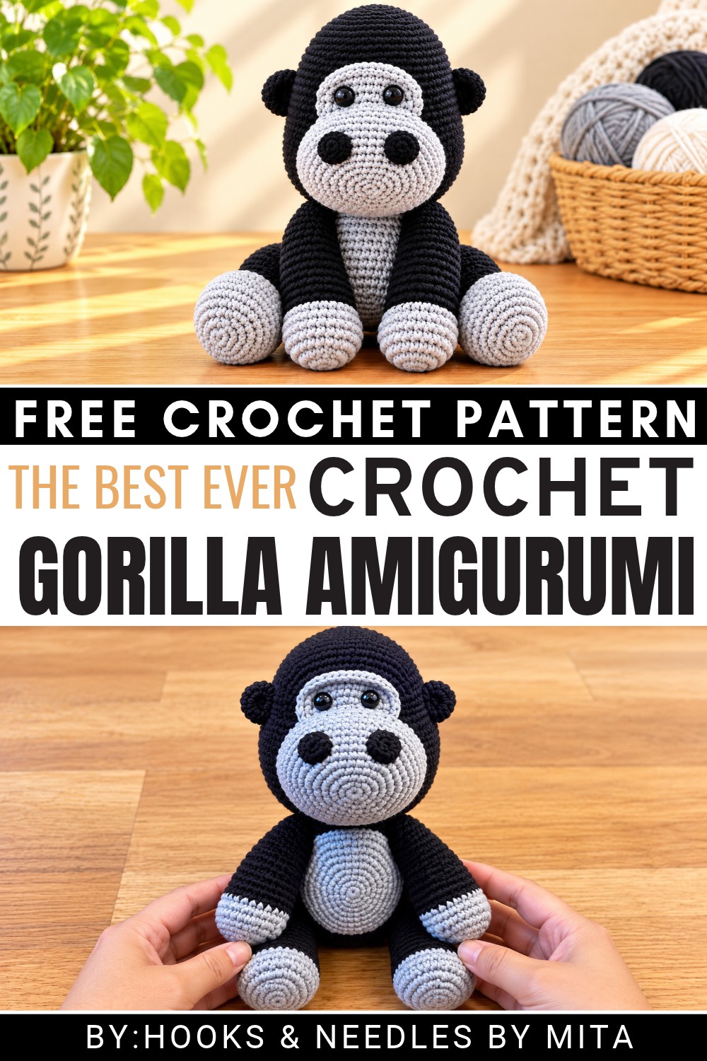 Crochet Gorilla Step-by-step Amigurumi Pattern