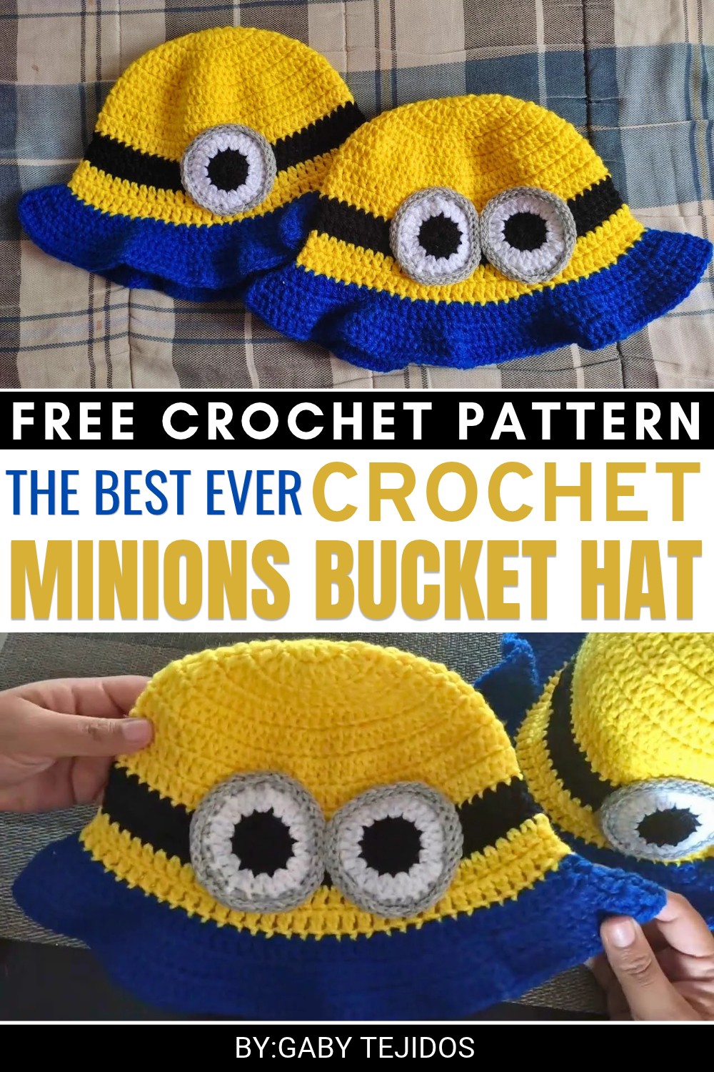 Crochet Minions Bucket Hat Pattern