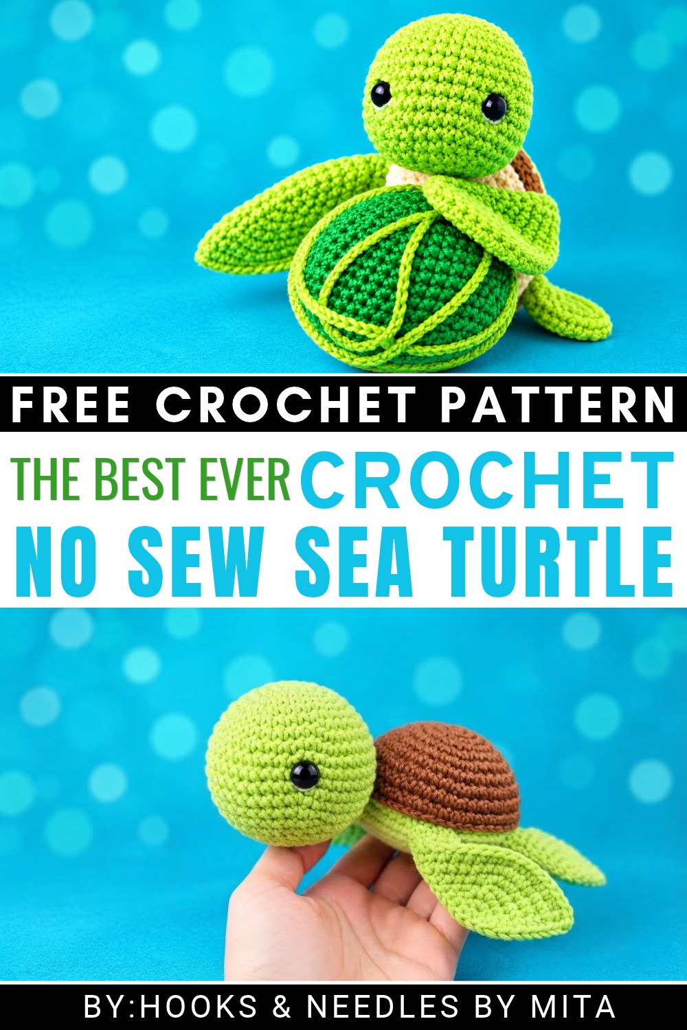 Crochet No Sew Sea Turtle Pattern