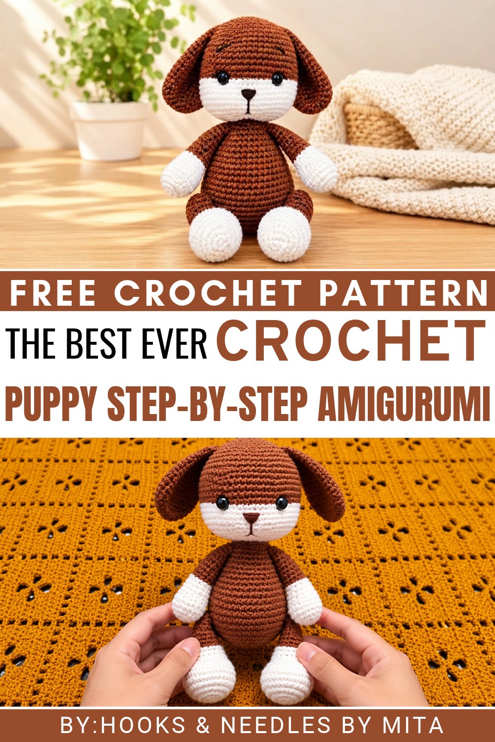 Crochet Puppy Step-by-step Amigurumi Pattern