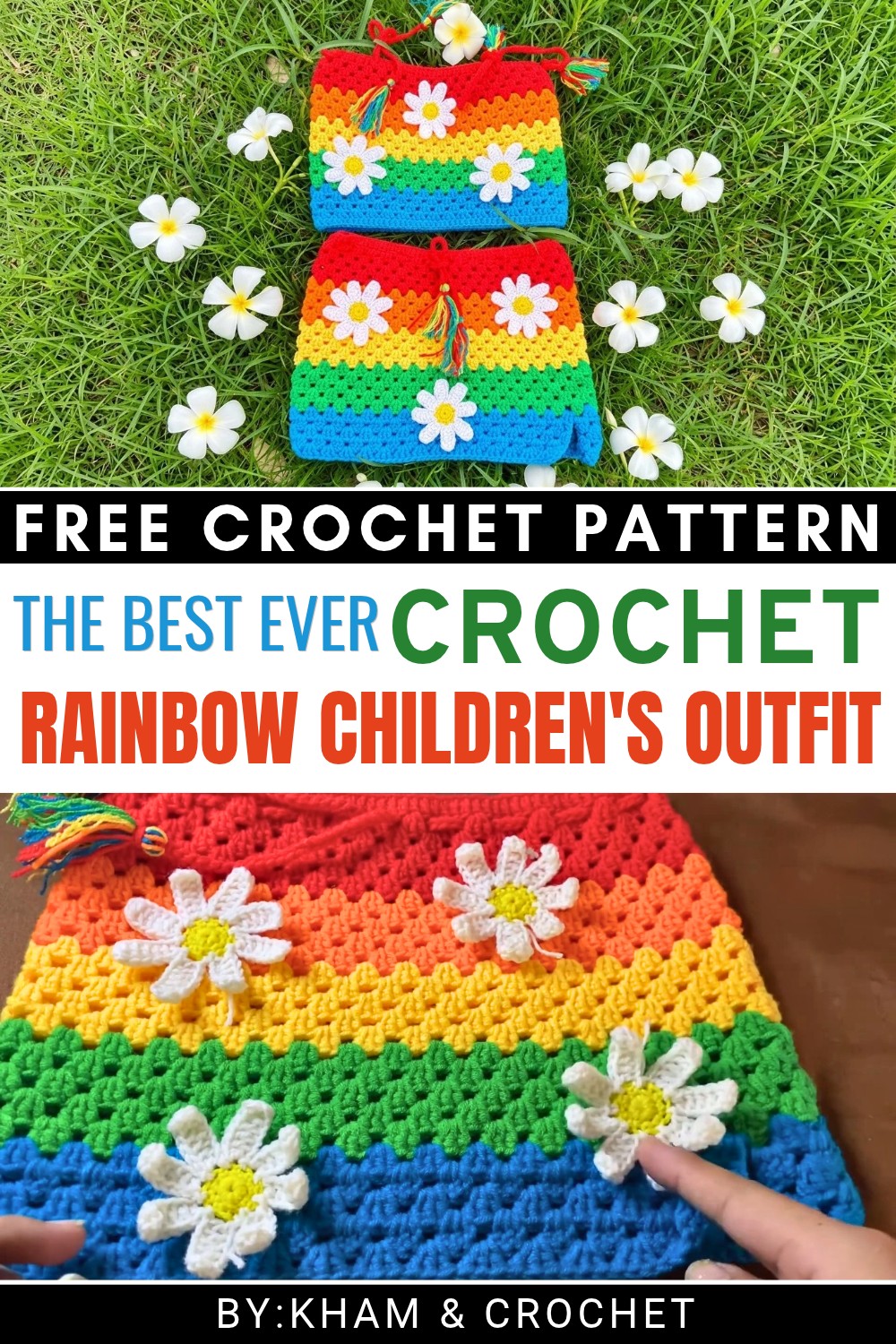 Crochet Rainbow Children's Outfit Pattern