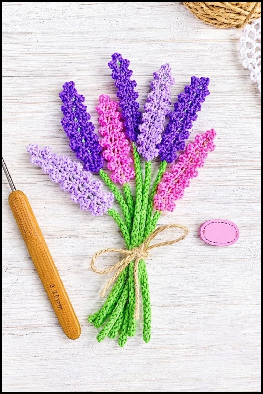 Lovely Crochet Lavender Free Pattern For Flower Bouquets - Yours Patterns