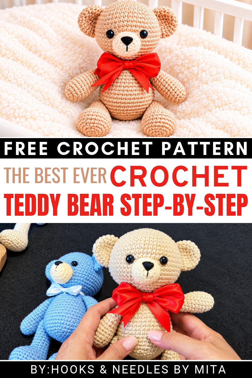 Crochet Teddy Bear Easy Step-by-step Pattern