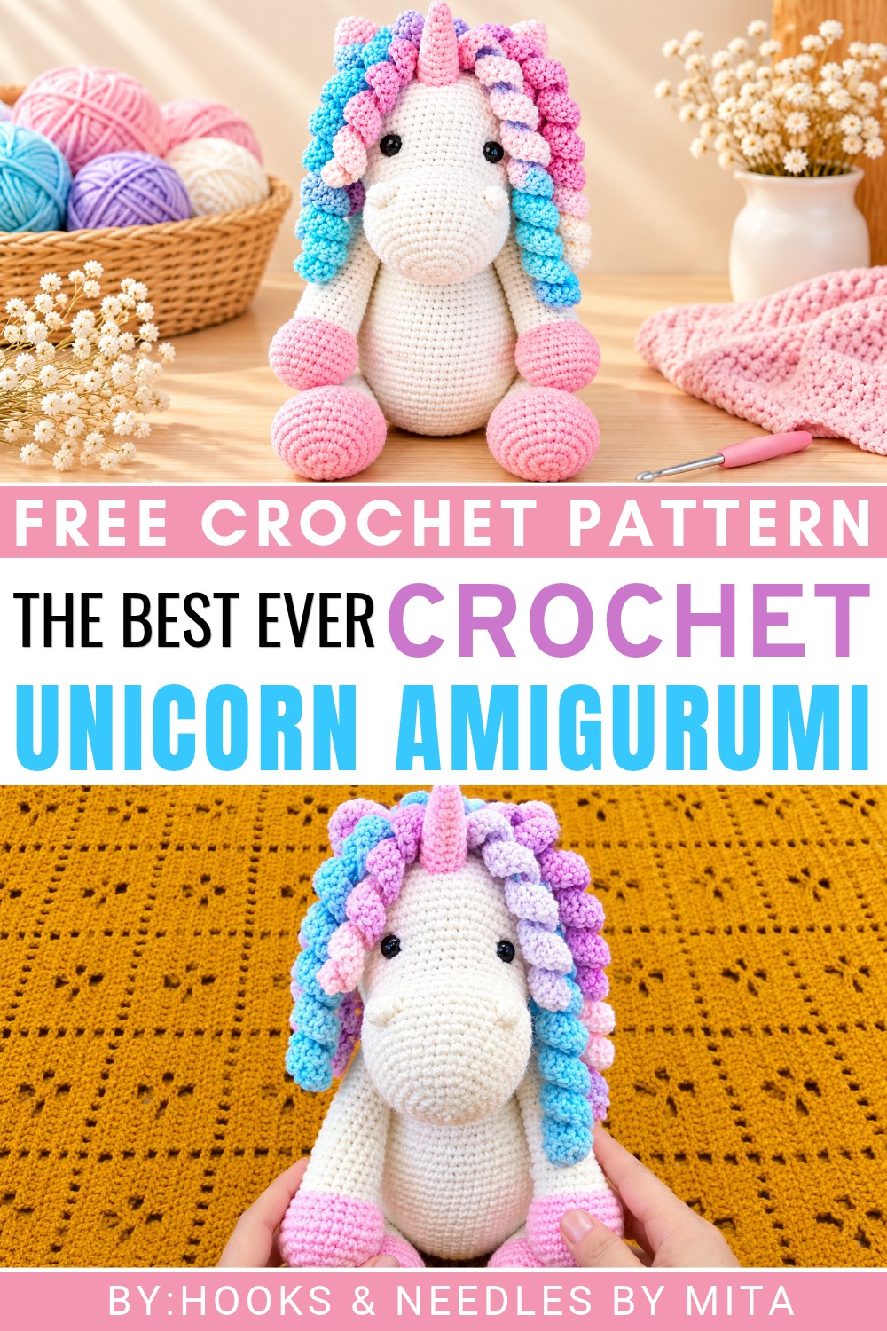 Crochet Unicorn! Step By Step Amigurumi Pattern